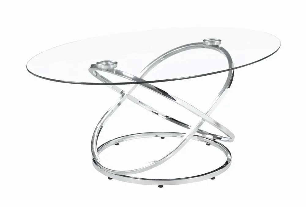 Warren 3-piece Occasional Set Chrome and Clear - Homestyle Furniture (ARk)