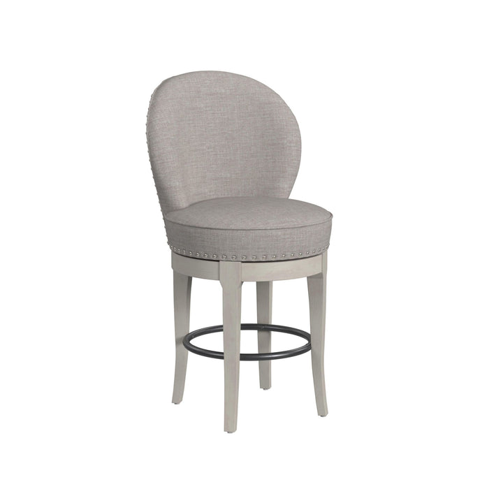 Westford Swivel Bar Stool with Grey Linen in Grey (2 Per Carton)