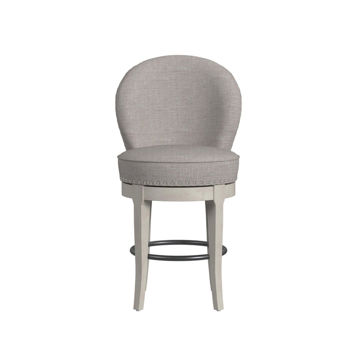 Westford Swivel Bar Stool with Grey Linen in Grey (2 Per Carton)