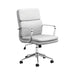 Ximena Standard Back Upholstered Office Chair White  Homestyle Furniture (ARk)