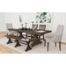 Yellowstone Dining Host Chair with Grey Fabric in Medium Brown (2 Per Carton) – SKU D-12830-3-AC | HomeStyle Furniture
